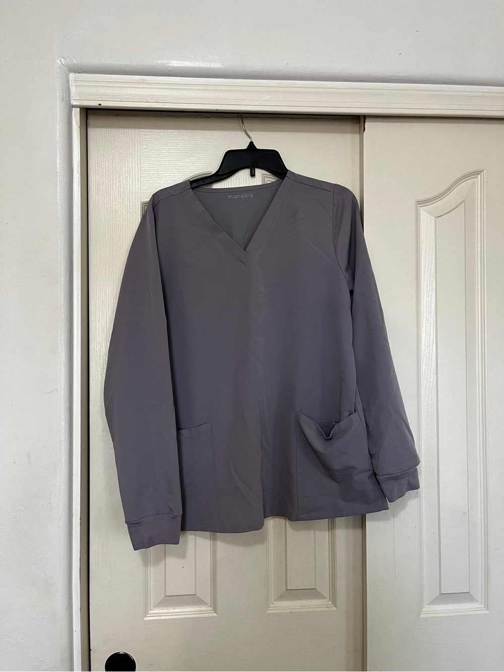 Light purple V-Neck long sleeve Mandala Scrub with Top/Pants